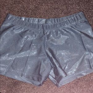 Columbia blue metallic spandex! YOUTH LARGE